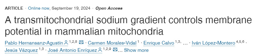 線粒體鈉梯度控制哺乳動物線粒體膜電位
線粒體鈉梯度控制哺乳動物線粒體膜電位