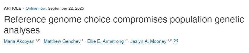 參考基因組的選擇影響群體遺傳學(xué)分析的可靠性