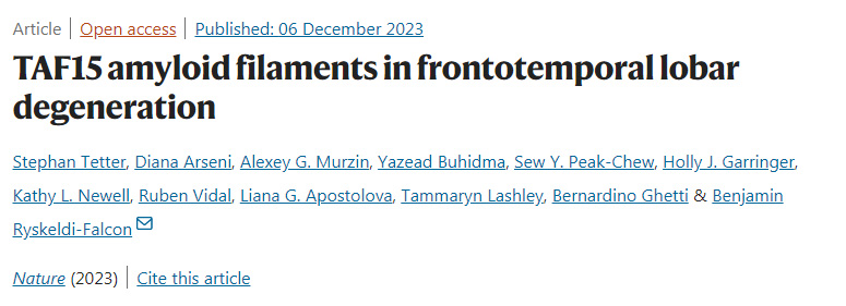 額顳葉退化的TAF15淀粉樣絲狀蛋白