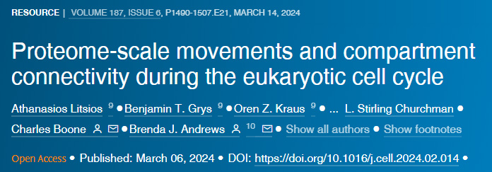 真核細(xì)胞周期中蛋白質(zhì)組規(guī)模的運(yùn)動和隔室連接 真核細(xì)胞周期中蛋白質(zhì)組規(guī)模的運(yùn)動和隔室連接