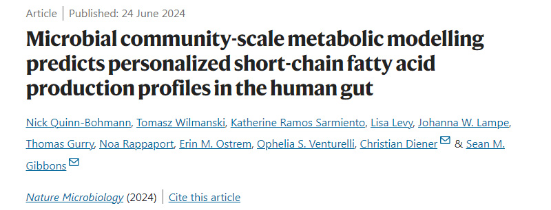 微生物群落規(guī)模的代謝模型預(yù)測(cè)人類腸道中個(gè)性化的短鏈脂肪酸生產(chǎn)概況 微生物群落規(guī)模的代謝模型預(yù)測(cè)人類腸道中個(gè)性化的短鏈脂肪酸生產(chǎn)概況
