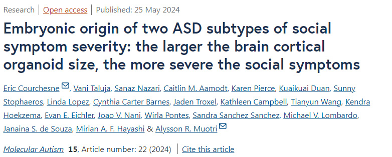 兩種ASD亞型自閉癥的嚴重程度的胚胎起源 兩種ASD亞型自閉癥的嚴重程度的胚胎起源