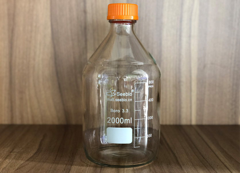 黃蓋試劑瓶，透明，2000ml